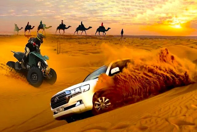 Evening Desert Safari Dubai with atv bike